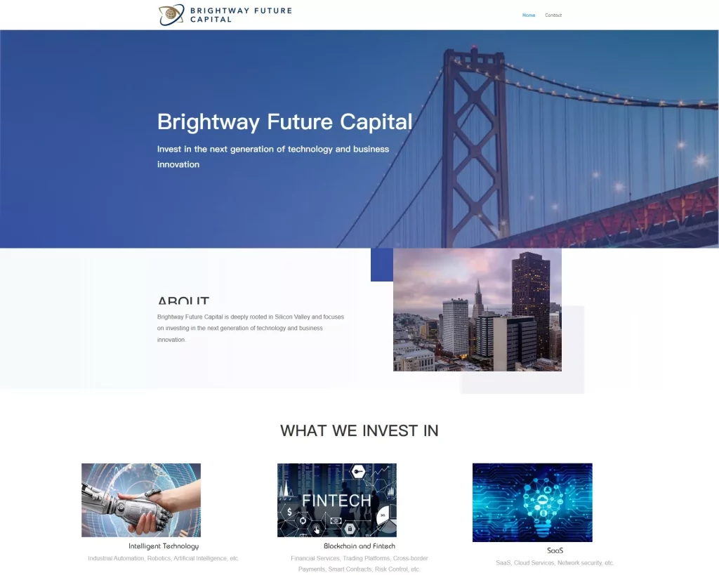 Brightway Future Capital 网站预览