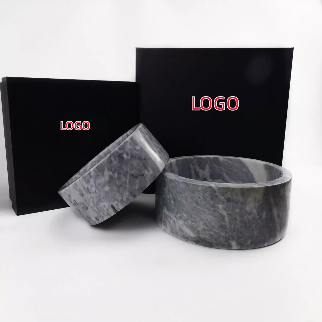 Custom Logo Marble Pet Bowls