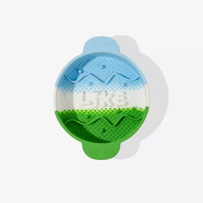 blue,white and green silicone pet bowl