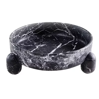custom black marble bowl