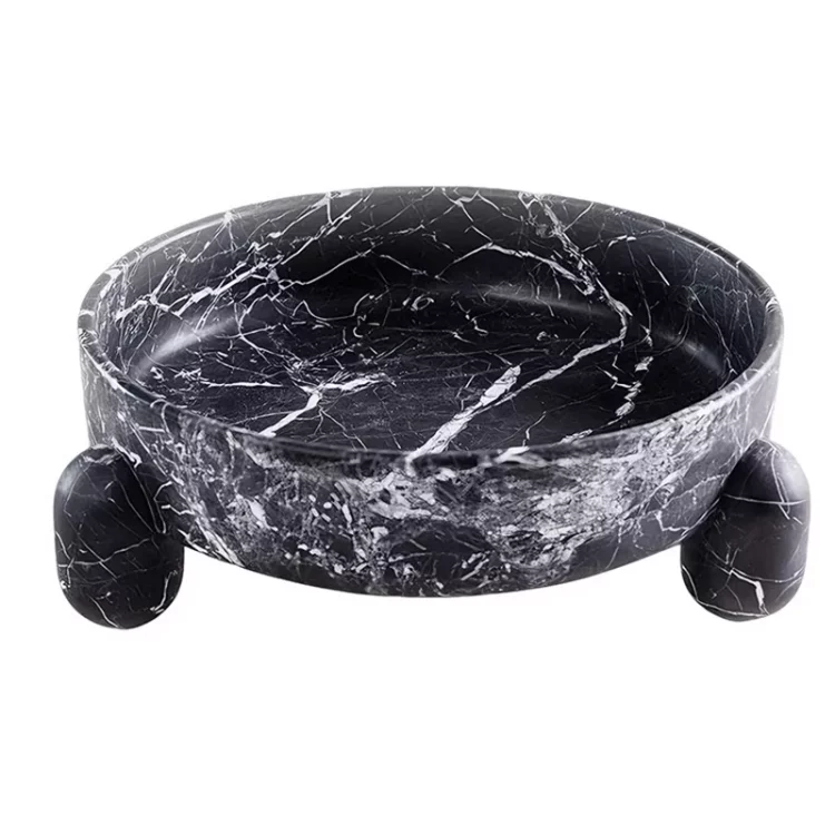 custom black marble bowl