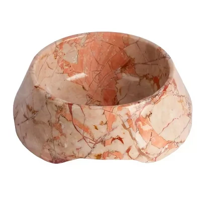 natural marble pet bowl
