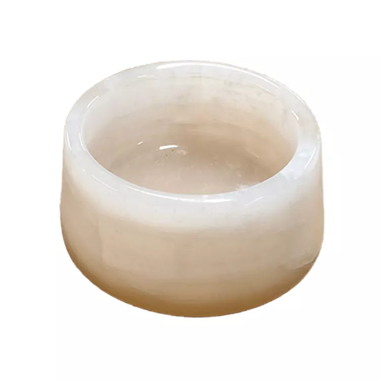 pink onyx pet bowl water