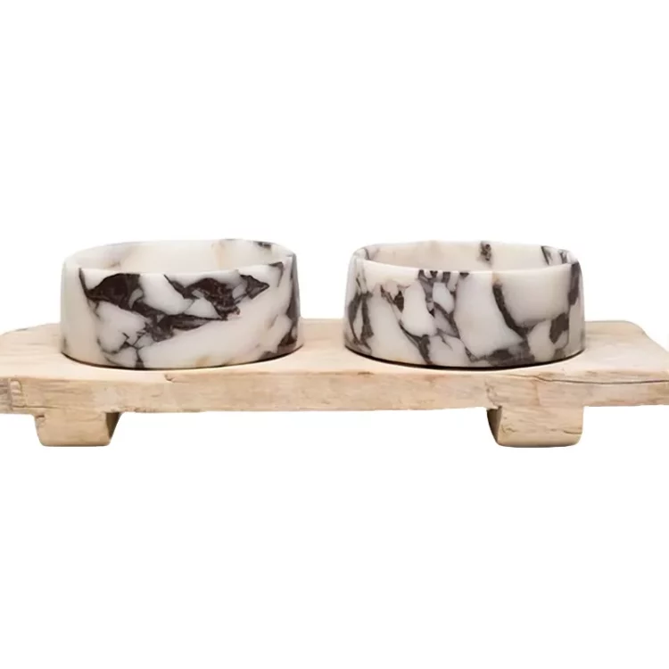 purple marble dog bowl