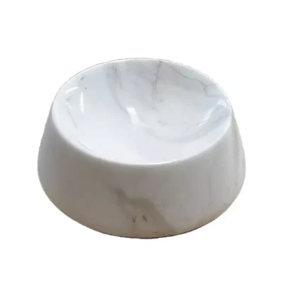 white marble best dog water bowls