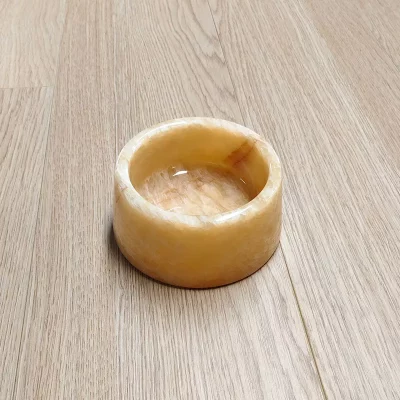 yellow onyx pet bowl1