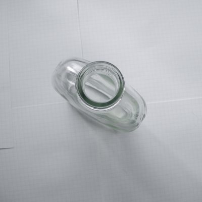 200ml  flat Transparent liquor bottle 01