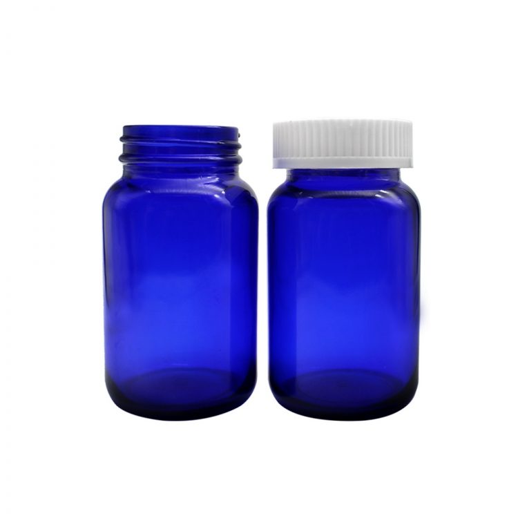 wild mouth blue bottle With a lid